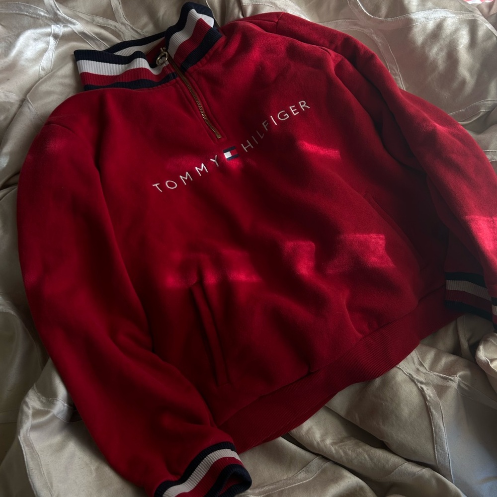Tommy Hilfiger Red Pullover Sweatshirt